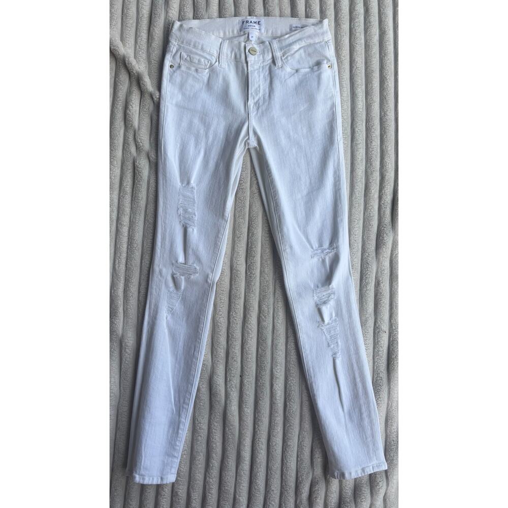 FRAME Le Skinny de Jeanne White Jeans Size 27 EUC